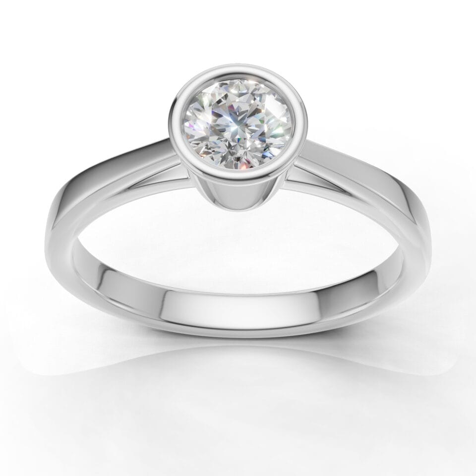 Pierscionek zareczynowy z diamentem Nivoda z bialego zlota 0.30 ct GESELLE 2