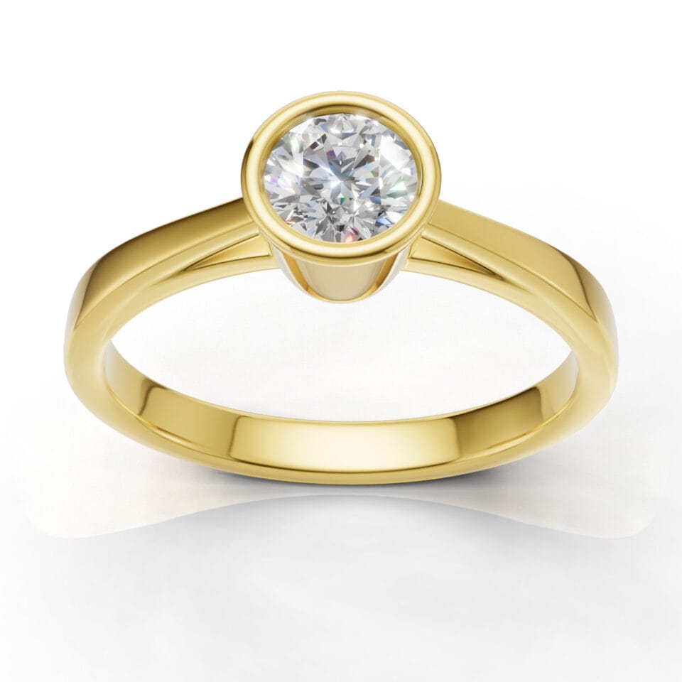 Pierscionek zareczynowy z diamentem Nivoda z zoltego zlota 0.30 ct GESELLE 2