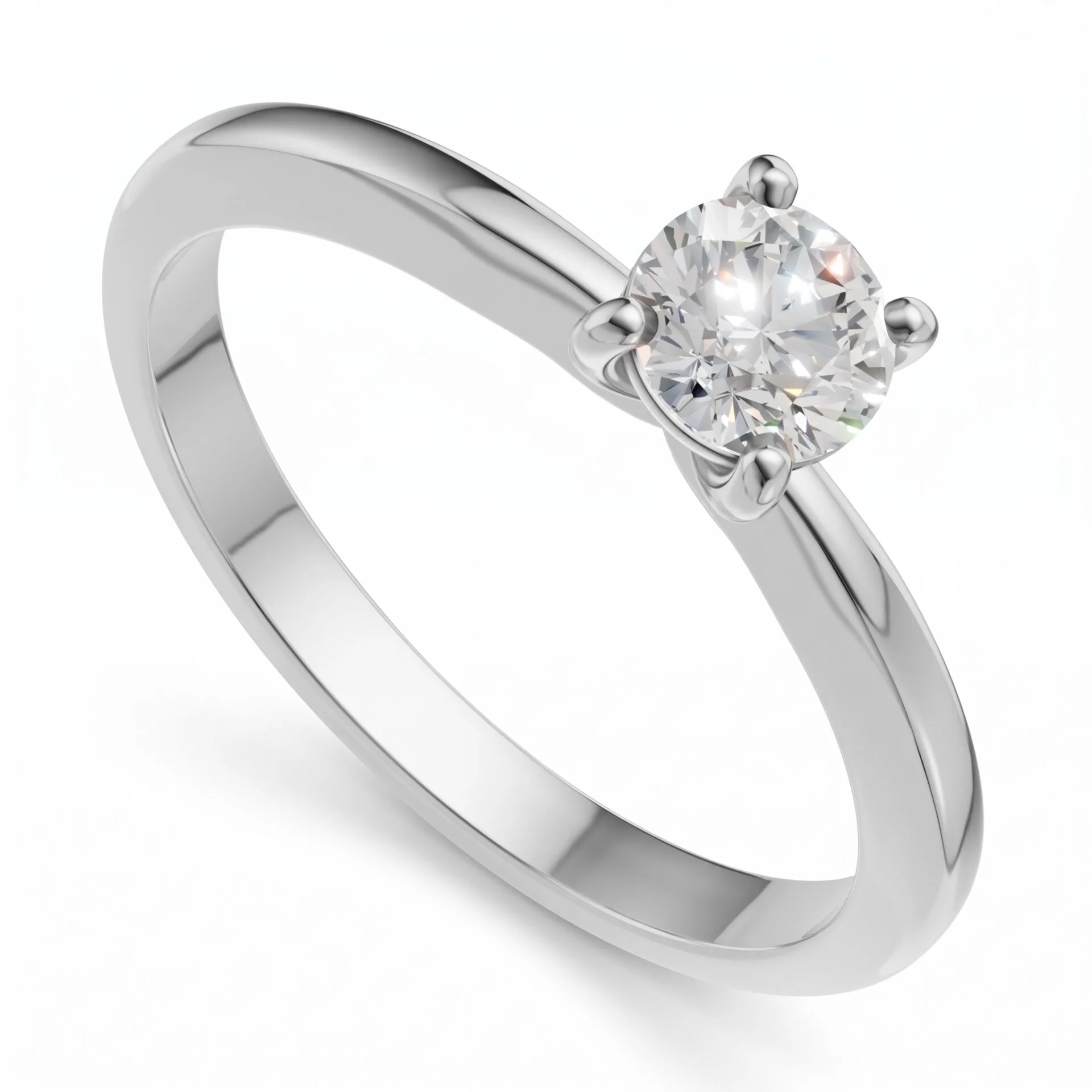Pierścionek zaręczynowy z diamentem Solenne z białego złota 0.25 ct GESELLE