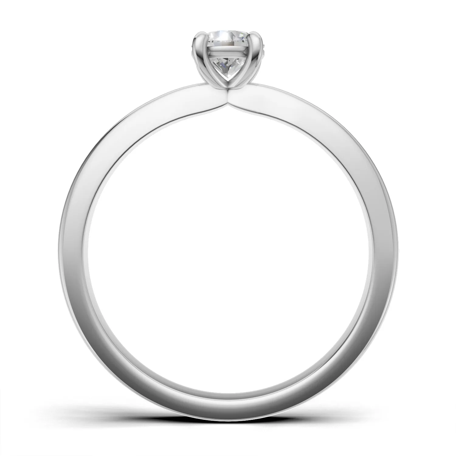 Pierścionek zaręczynowy z diamentem Solenne z białego złota 0.25 ct (2)