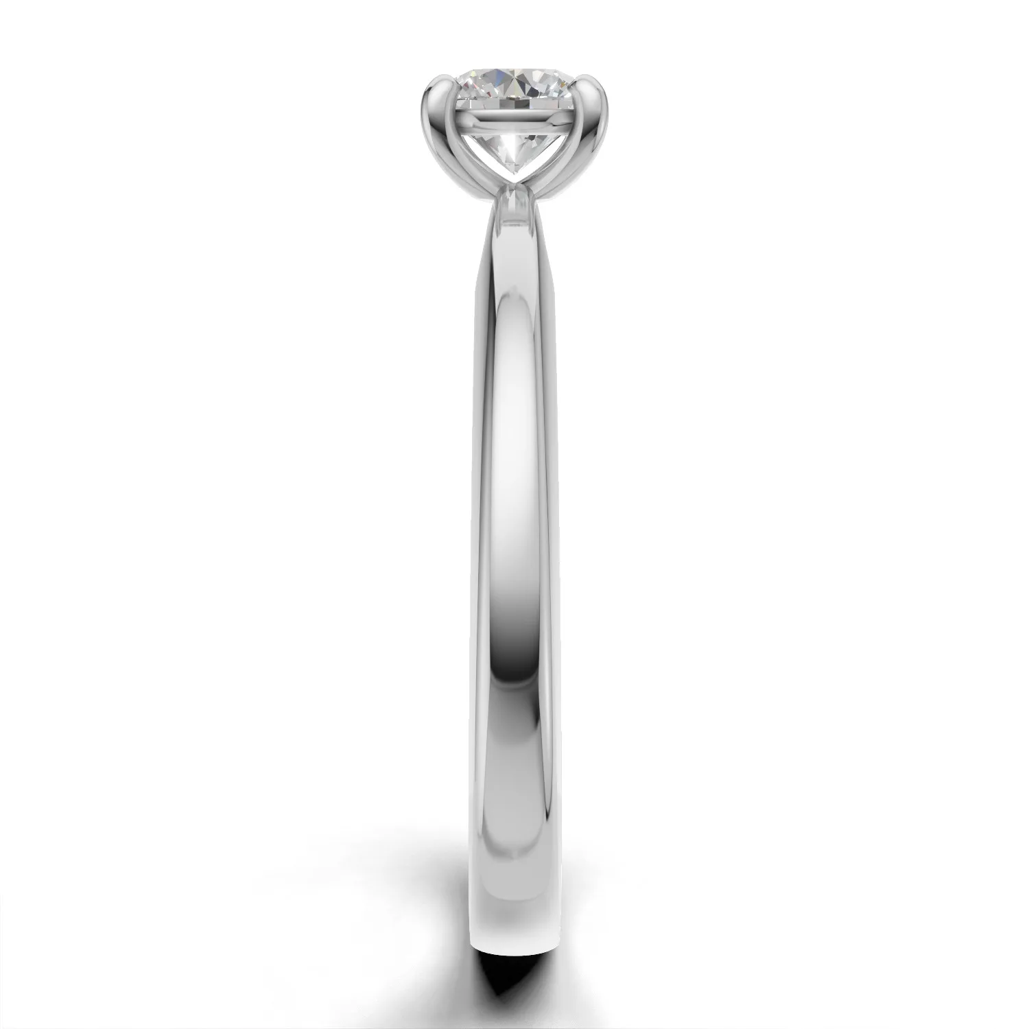 Pierścionek zaręczynowy z diamentem Solenne z białego złota 0.25 ct (3)