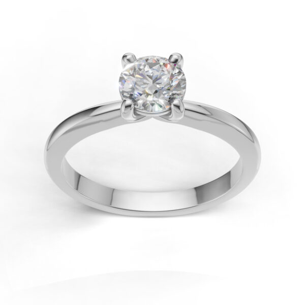 Pierścionek zaręczynowy z diamentem Solenne z białego złota 0.50 ct GESELLE