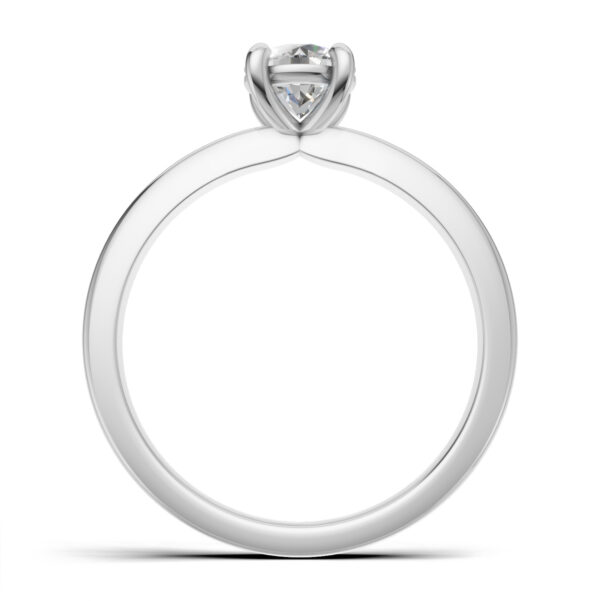 Pierścionek zaręczynowy z diamentem Solenne z białego złota 0.50 ct GESELLE