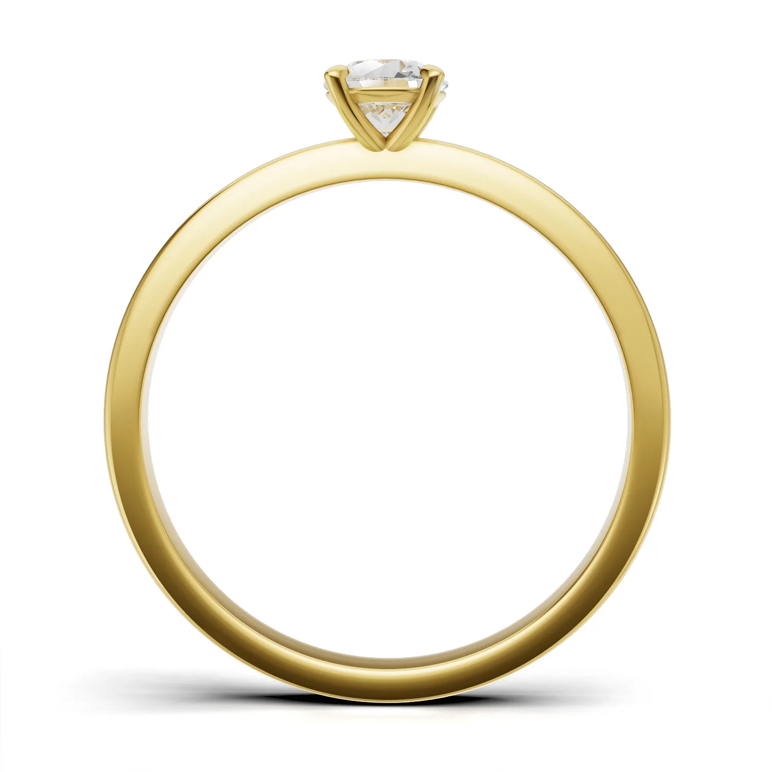 Pierścionek zaręczynowy z diamentem Solenne z żółtego złota 0.25 ct GESELLE (3)