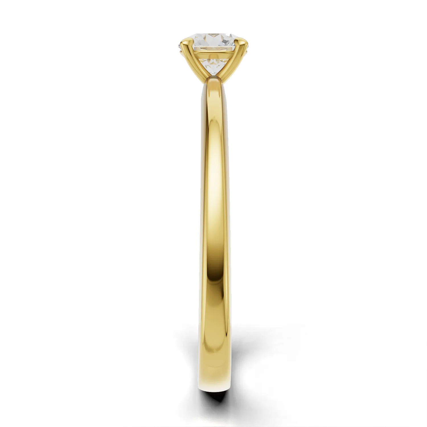 Pierścionek zaręczynowy z diamentem Solenne z żółtego złota 0.25 ct GESELLE (4)
