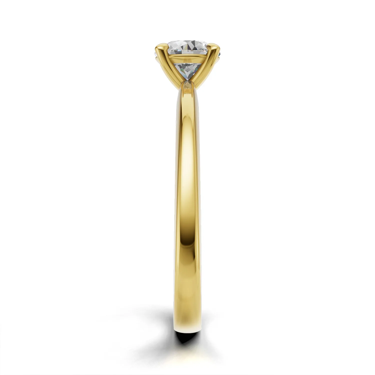 Pierścionek zaręczynowy z diamentem Solenne z żółtego złota 0.50 ct GESELLE (4)