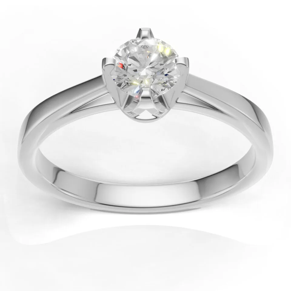 Pierscionek zareczynowy z diamentem Tosca z bialego zlota 0.30 ct GESELLE 2