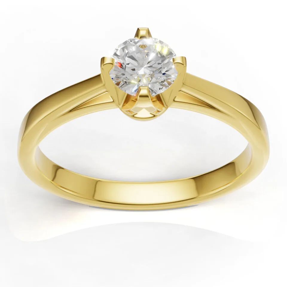 Pierscionek zareczynowy z diamentem Tosca z zoltego zlota 0.30 ct GESELLE 2