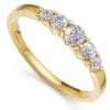 Pierścionek zaręczynowy z żółtego złota Sophia z diamentami 0.26 ct