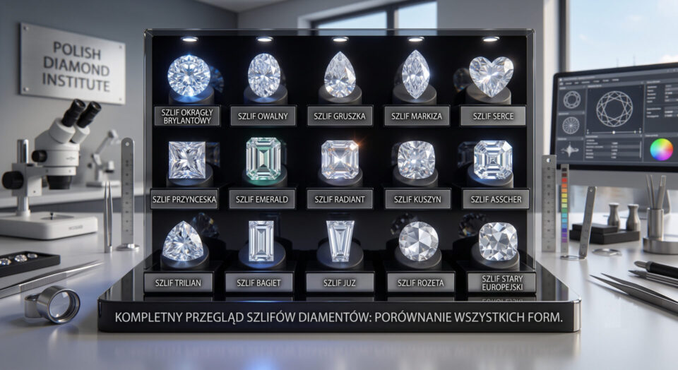 Szlify diamentów. Porównanie wszystkich szlifów