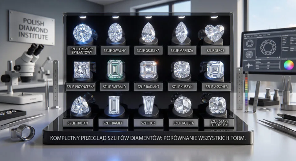Szlify diamentów. Porównanie wszystkich szlifów
