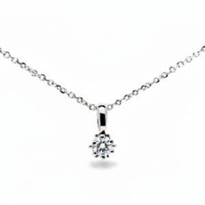 Zawieszka z białego złota z diamentem 0.06 ct model WZ203
